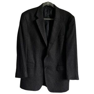 Jos. A. Bank Men's 100% Cashmere Blazer 42R Charcoal Grey 2 Button Vintage